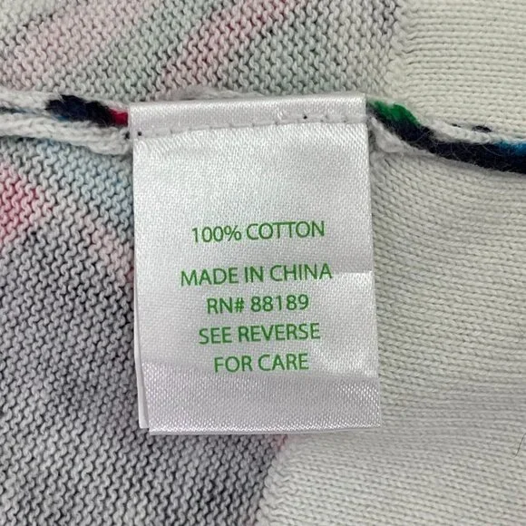 Lilly Pulitzer Women’s Blue Button Up Geometric Print Cardigan Sweater Size M - Picture 7 of 9